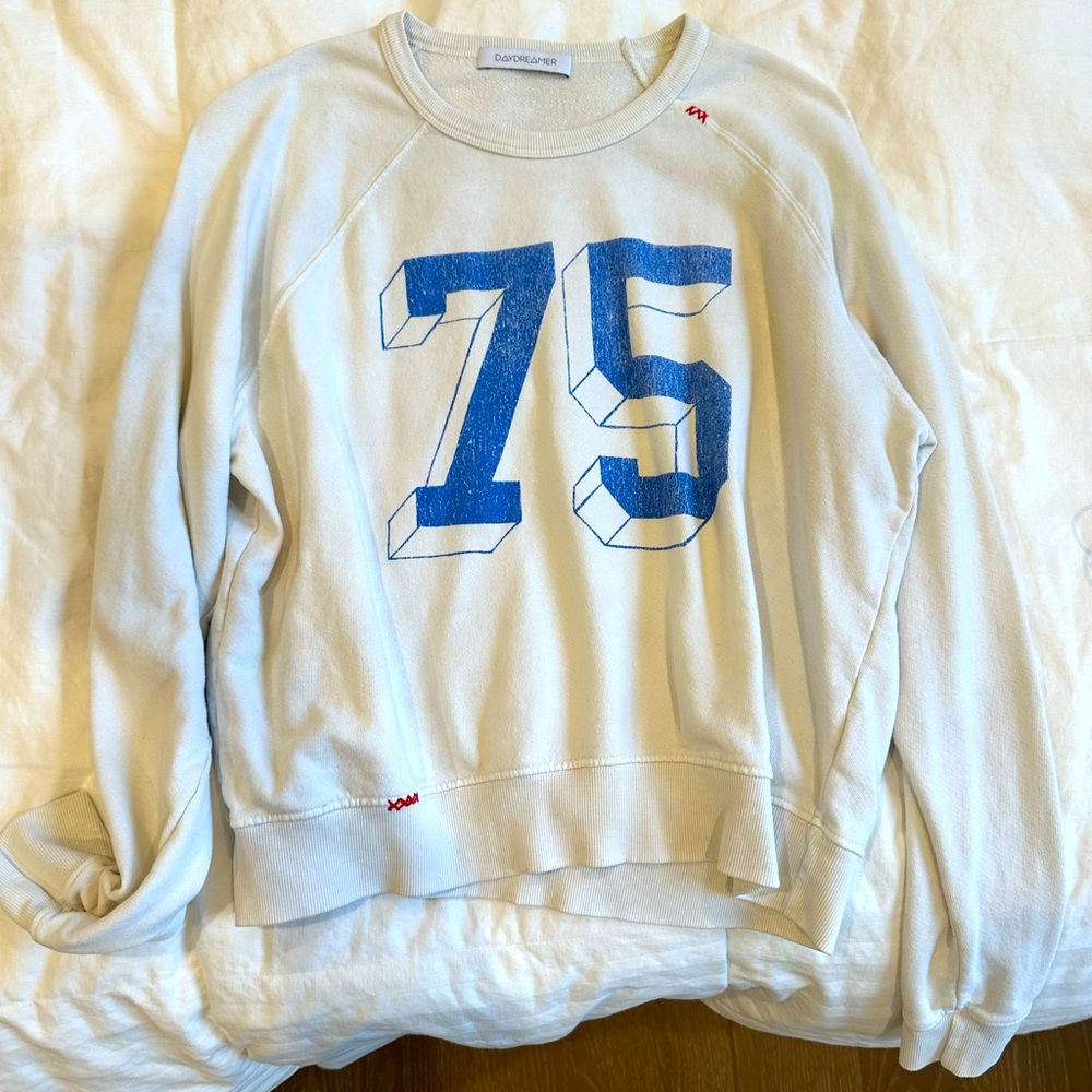 White and Blue Dream Crew sweatshirt size s